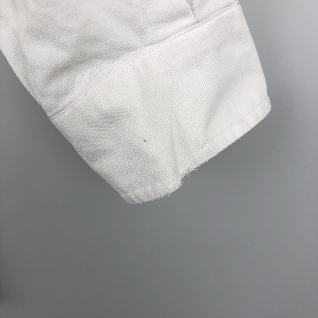 Ralph Lauren YARMOUTH long sleeve button down shirt, men's size M cotton white type Vintage Second Hand