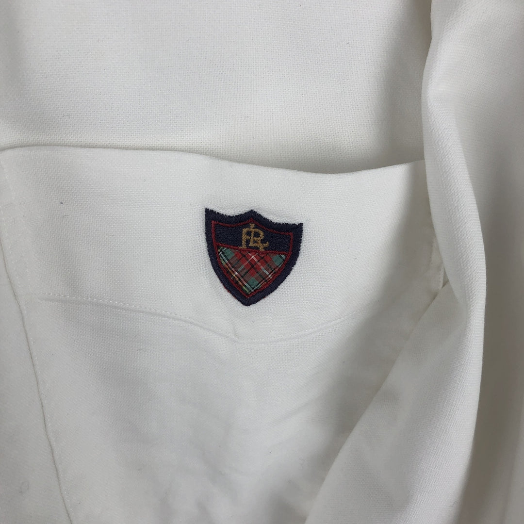 Ralph Lauren Golf Tilden long-sleeved button-down shirt, men's size XL cotton white type Vintage Second Hand