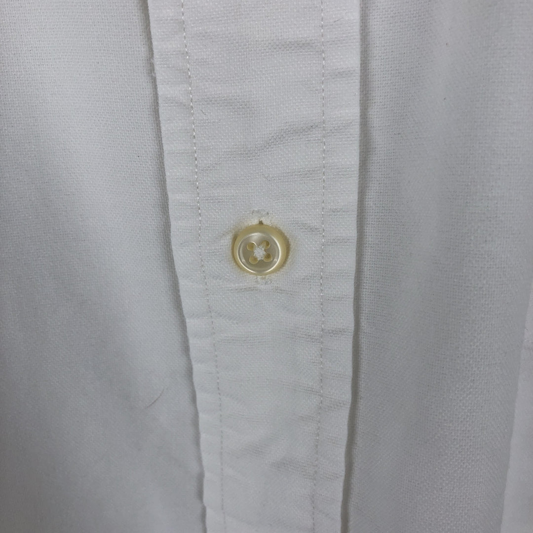 Ralph Lauren Golf Tilden long-sleeved button-down shirt, men's size XL cotton white type Vintage Second Hand