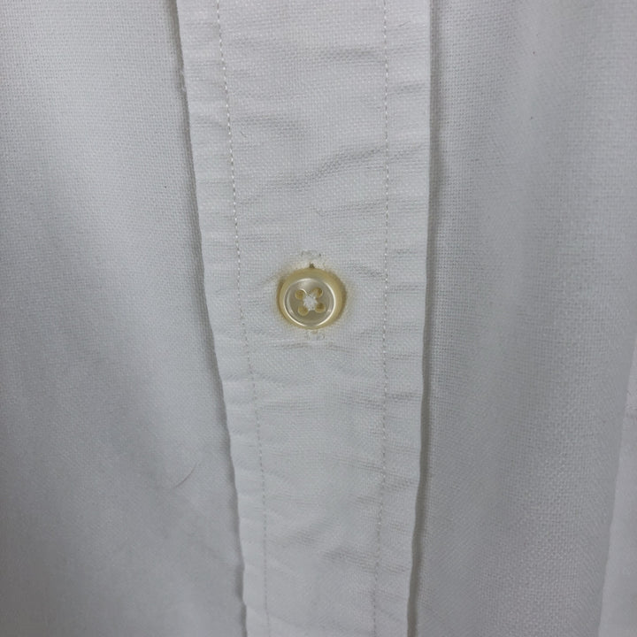 Ralph Lauren Golf Tilden long-sleeved button-down shirt, men's size XL cotton white type Vintage Second Hand