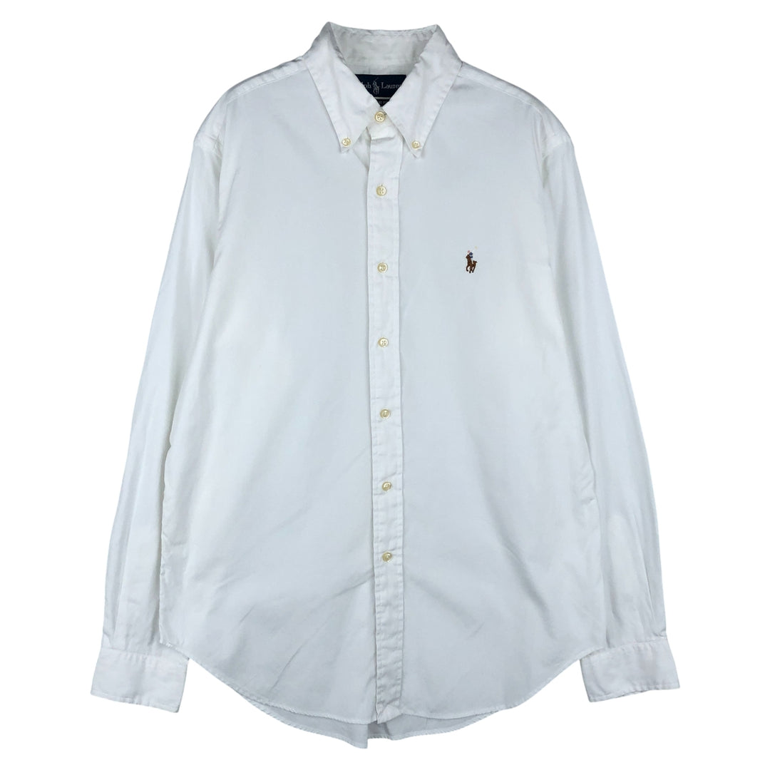 Ralph Lauren Classic Fit Long Sleeve Button Down Shirt Men's M cotton white type Vintage Second Hand