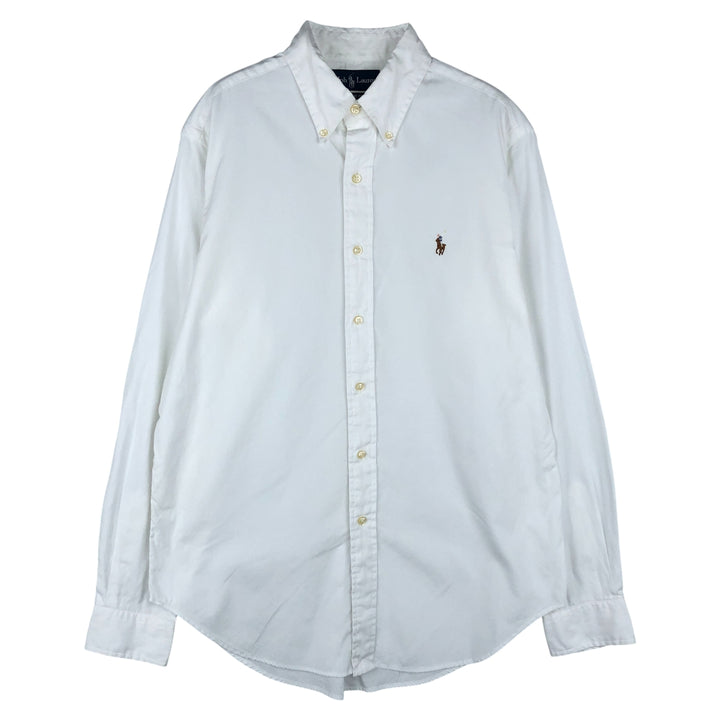 Ralph Lauren Classic Fit Long Sleeve Button Down Shirt Men's M cotton white type Vintage Second Hand