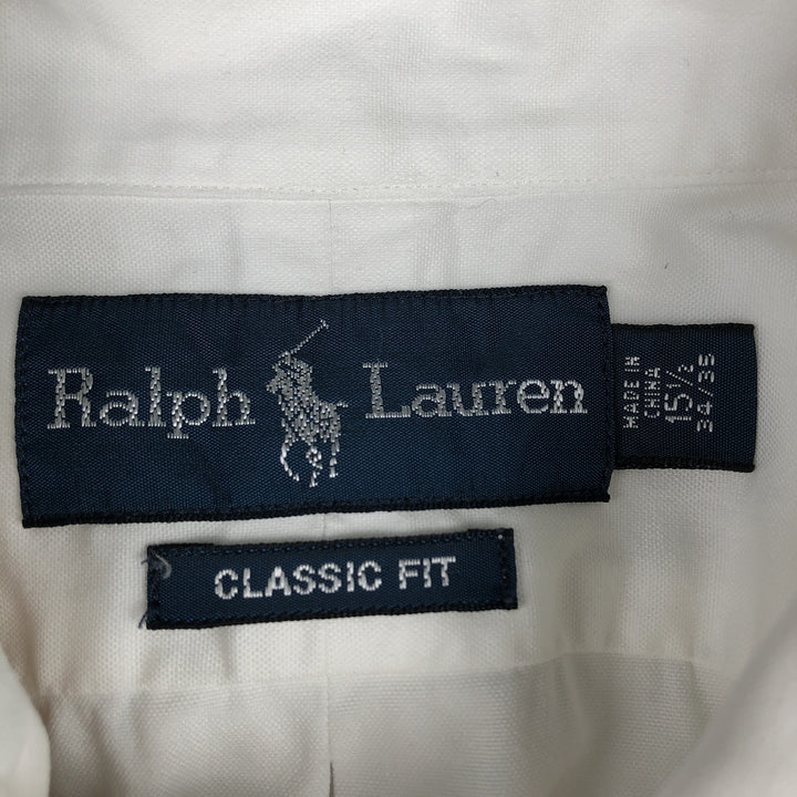 Ralph Lauren Classic Fit Long Sleeve Button Down Shirt Men's M cotton white type Vintage Second Hand