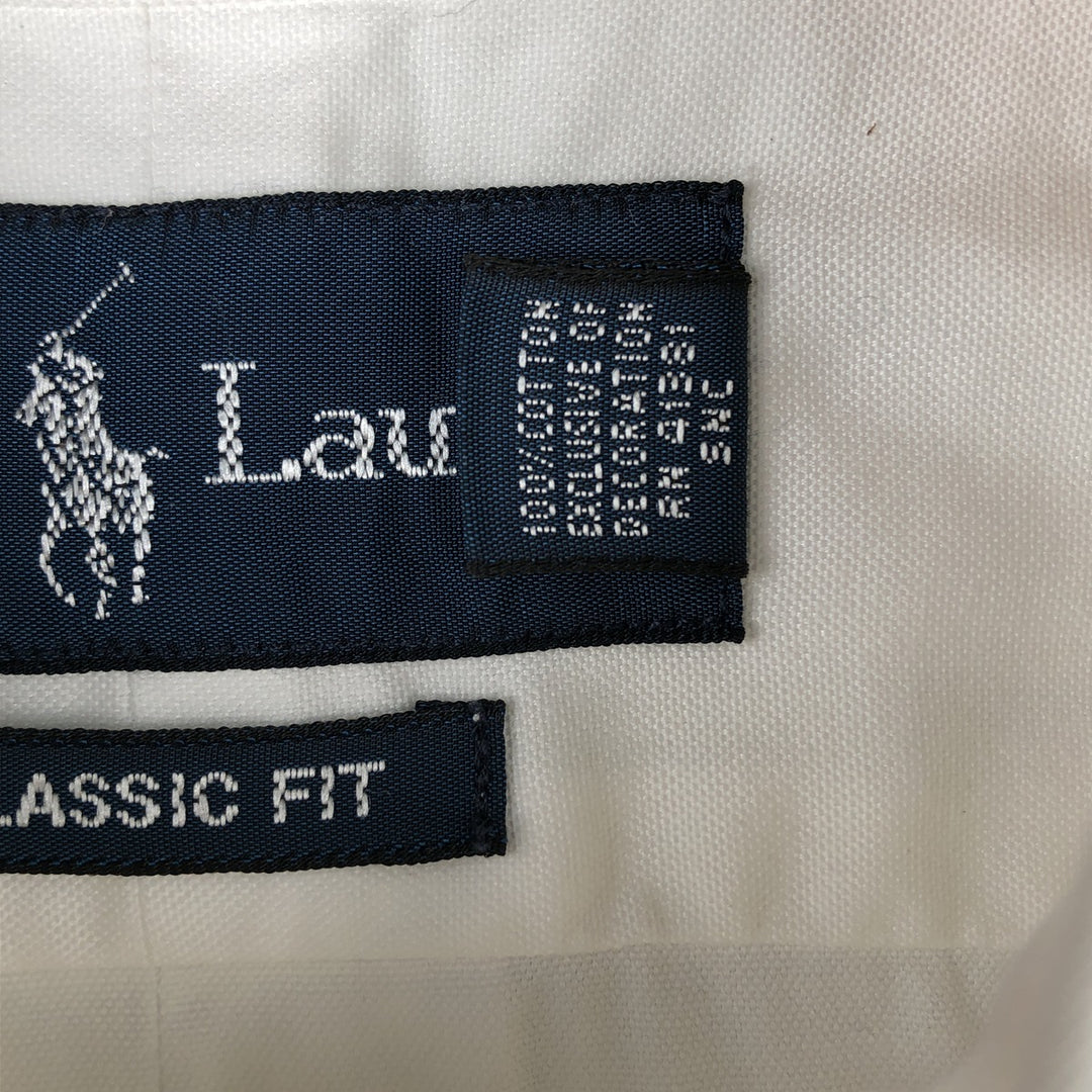 Ralph Lauren Classic Fit Long Sleeve Button Down Shirt Men's M cotton white type Vintage Second Hand