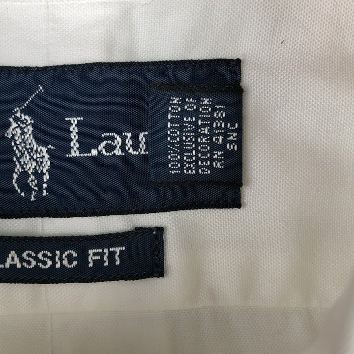 Ralph Lauren Classic Fit Long Sleeve Button Down Shirt Men's M cotton white type Vintage Second Hand
