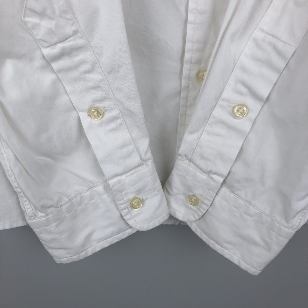 Ralph Lauren BLAKE long sleeve button down shirt, men's XL size cotton white type Vintage Second Hand