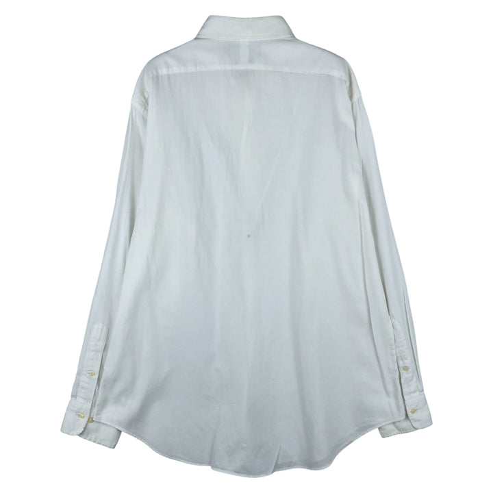Ralph Lauren POLO by Ralph Lauren ANDREW long sleeve cotton shirt, men's size L cotton white type Vintage Second Hand