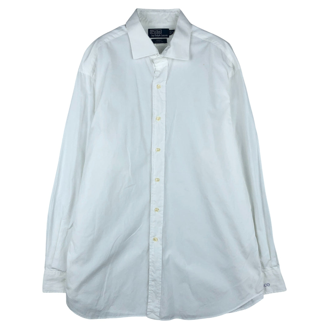 Ralph Lauren POLO by Ralph Lauren REGEND CLASSIC FIT long-sleeved cotton shirt, men's size XL cotton white type Vintage Second Hand