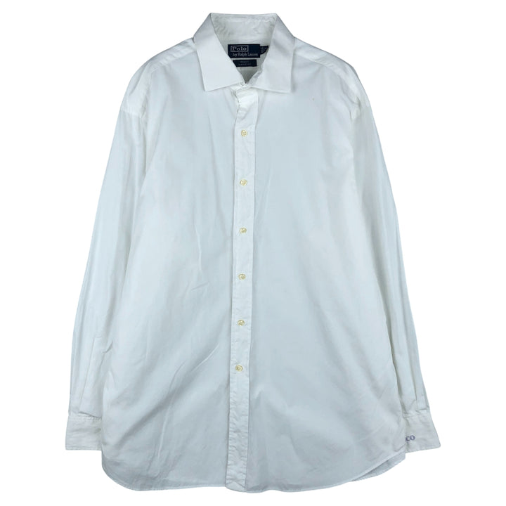 Ralph Lauren POLO by Ralph Lauren REGEND CLASSIC FIT long-sleeved cotton shirt, men's size XL cotton white type Vintage Second Hand
