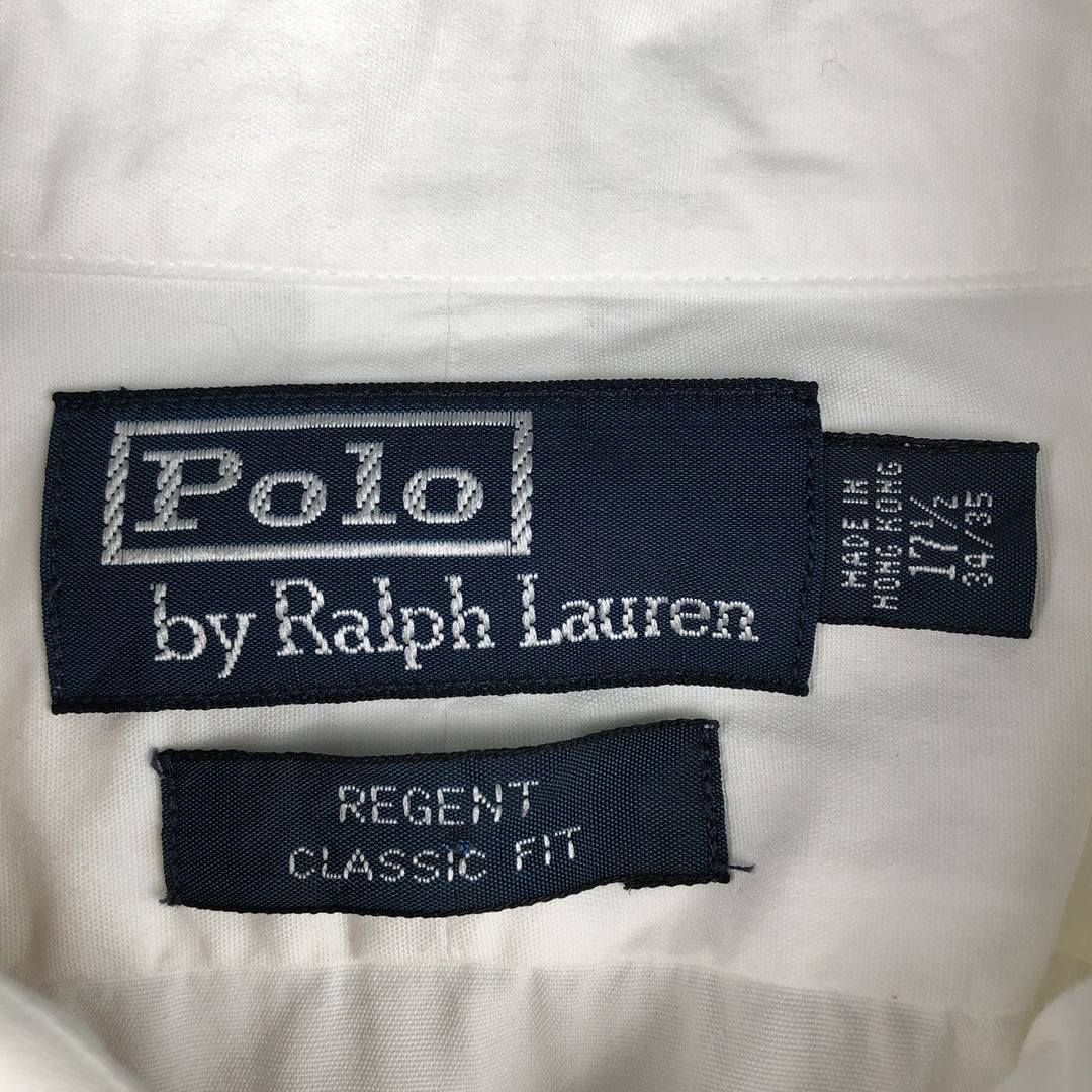 Ralph Lauren POLO by Ralph Lauren REGEND CLASSIC FIT long-sleeved cotton shirt, men's size XL cotton white type Vintage Second Hand