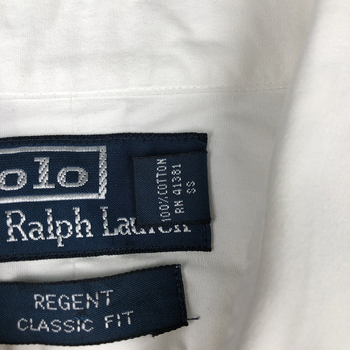 Ralph Lauren POLO by Ralph Lauren REGEND CLASSIC FIT long-sleeved cotton shirt, men's size XL cotton white type Vintage Second Hand