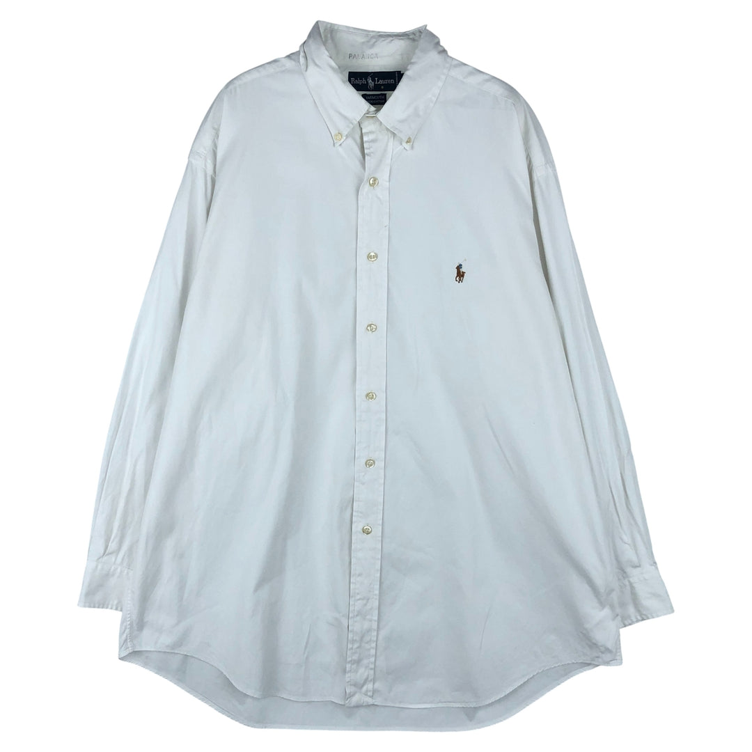 Ralph Lauren YARMOUTH long sleeve button down shirt, men's XL size cotton white type Vintage Second Hand