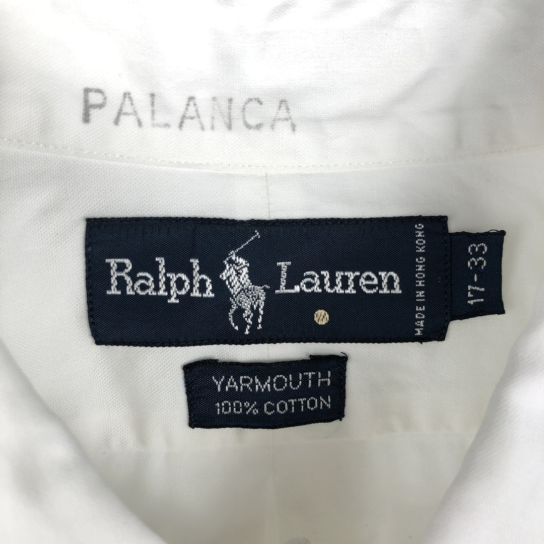 Ralph Lauren YARMOUTH long sleeve button down shirt, men's XL size cotton white type Vintage Second Hand