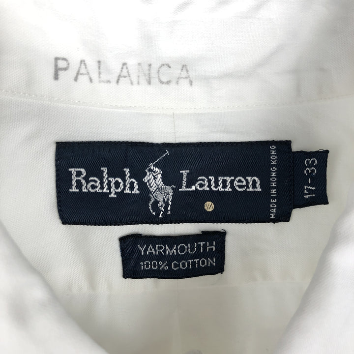 Ralph Lauren YARMOUTH long sleeve button down shirt, men's XL size cotton white type Vintage Second Hand