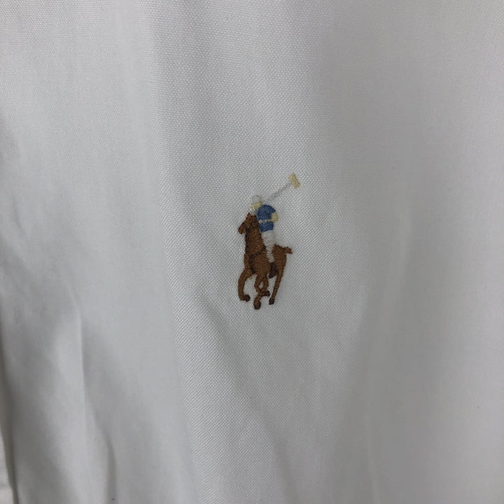 Ralph Lauren YARMOUTH long sleeve button down shirt, men's XL size cotton white type Vintage Second Hand