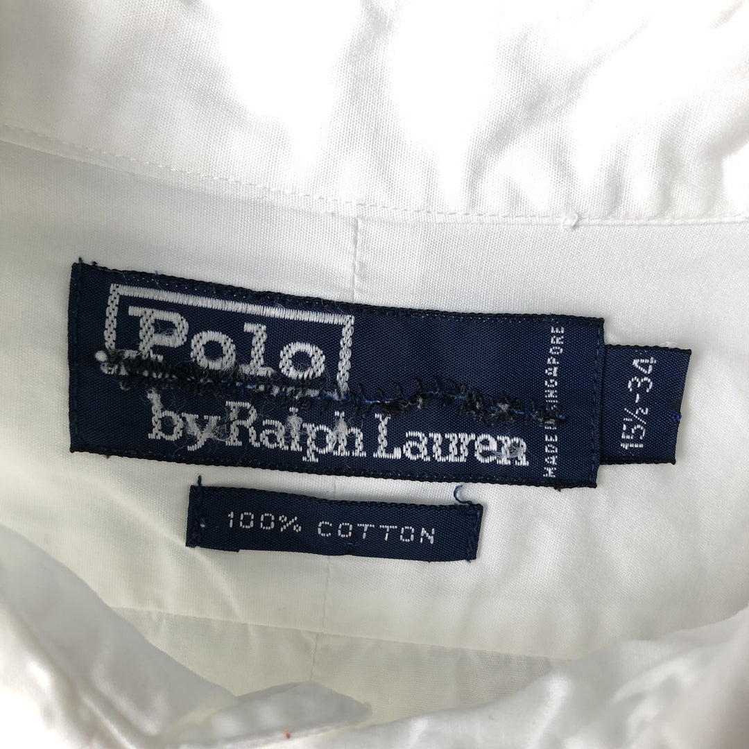 Ralph Lauren POLO by Ralph Lauren long-sleeved cotton shirt, men's size M cotton white type Vintage Second Hand