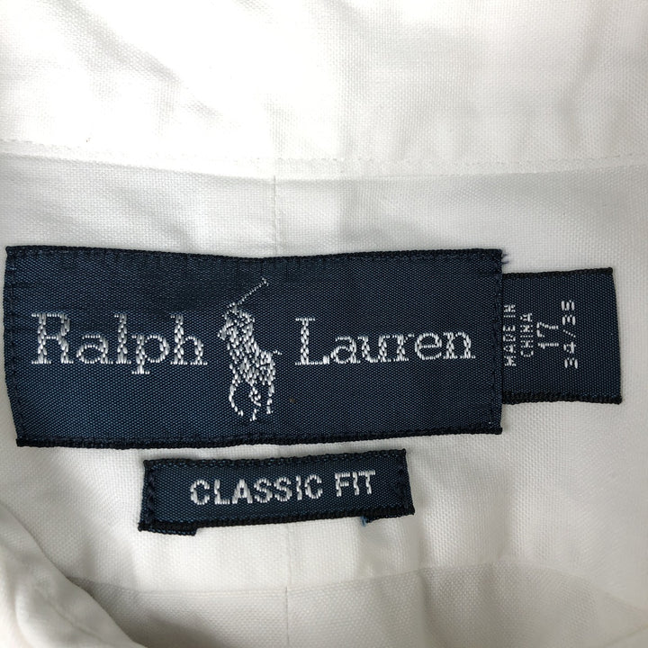 Ralph Lauren Classic Fit Long Sleeve Button Down Shirt Men's XL cotton white type Vintage Second Hand