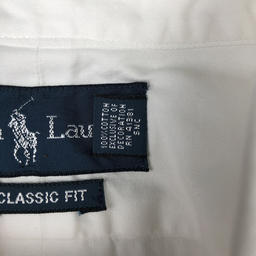 Ralph Lauren Classic Fit Long Sleeve Button Down Shirt Men's XL cotton white type Vintage Second Hand
