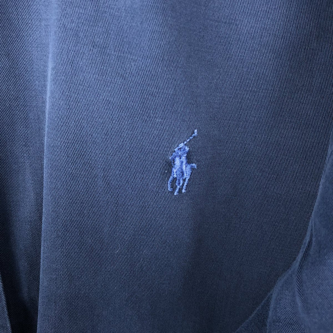 Ralph Lauren BLAKE long sleeve button down shirt, men's size L cotton navy blue type Vintage Second Hand