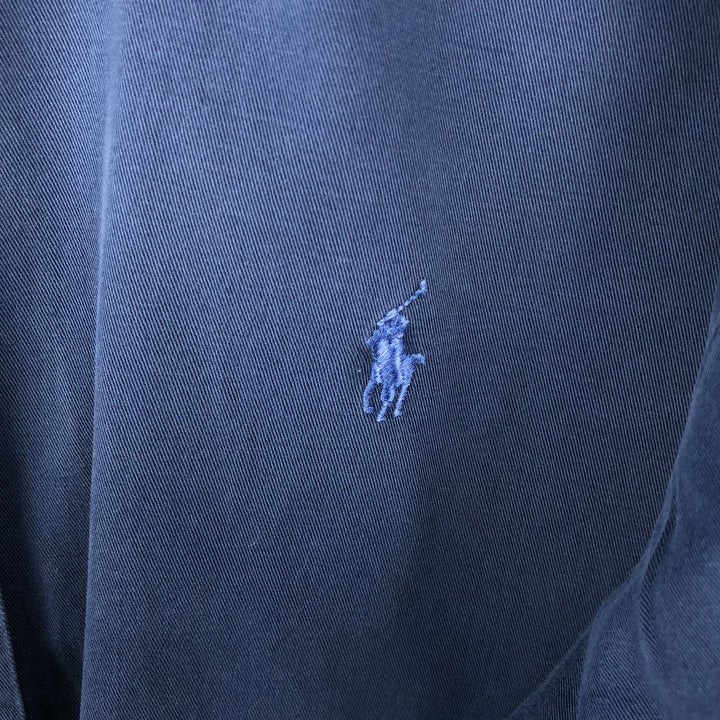 Ralph Lauren BLAKE long sleeve button down shirt, men's size L cotton navy blue type Vintage Second Hand