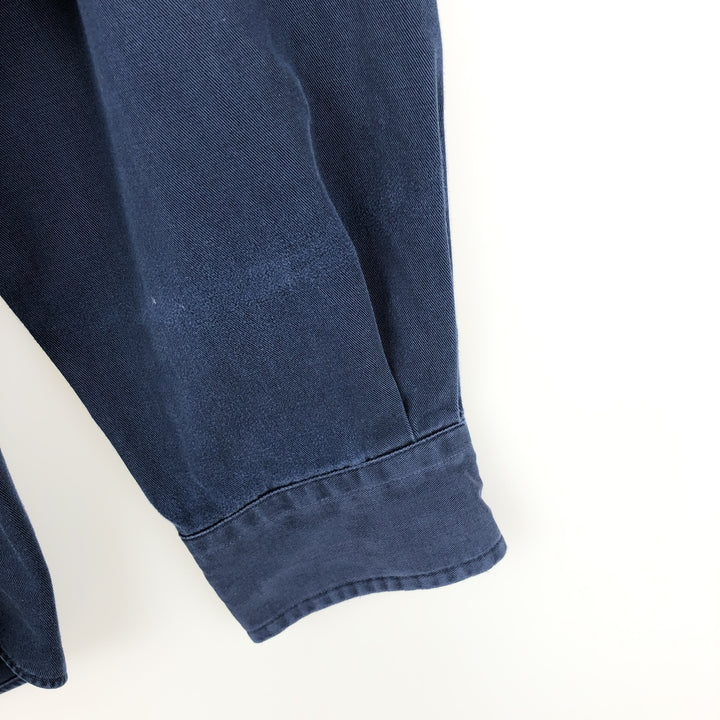 Ralph Lauren BLAKE long sleeve button down shirt, men's size L cotton navy blue type Vintage Second Hand