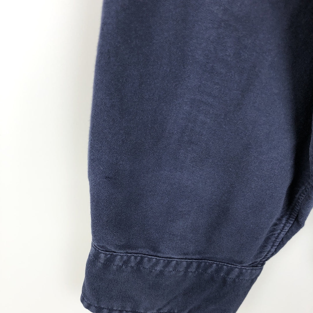 Ralph Lauren Classic Fit Long Sleeve Button Down Shirt Men's XL cotton navy blue type Vintage Second Hand