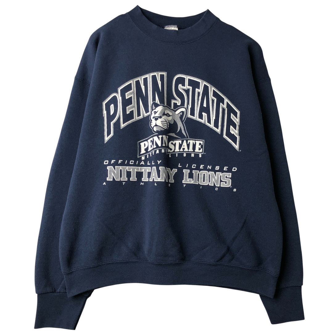 2000'S Fruit of the Loom PENN STATE University College Sweatshirt, Men's Size L cotton navy blue type Vintage Second Hand