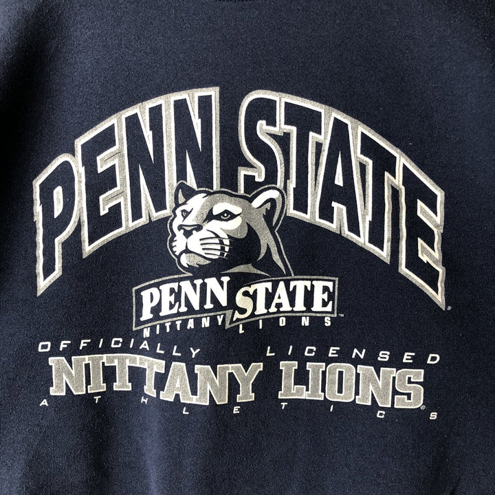 2000'S Fruit of the Loom PENN STATE University College Sweatshirt, Men's Size L cotton navy blue type Vintage Second Hand