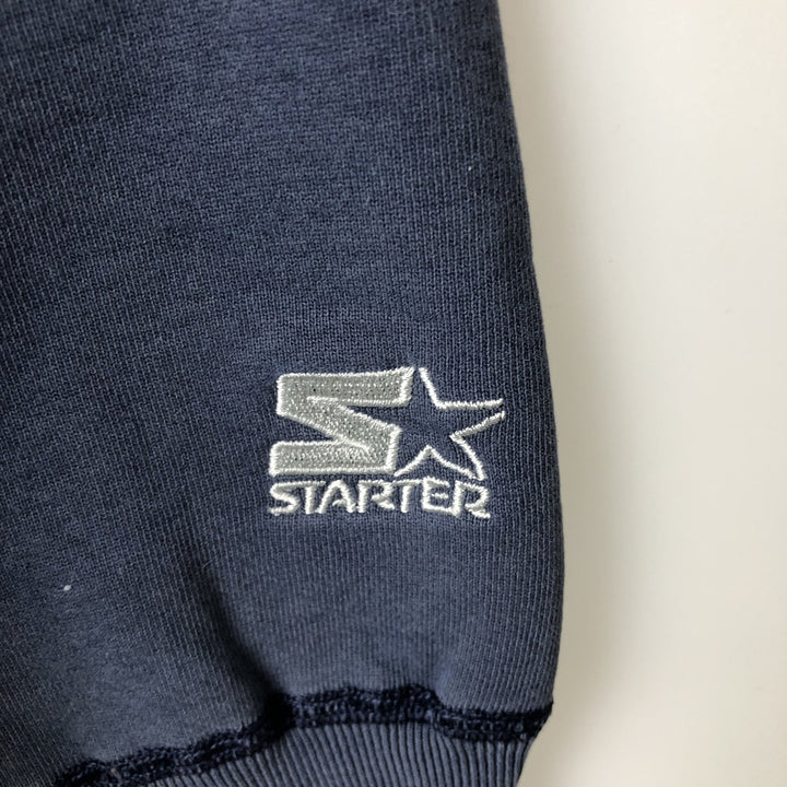 90'S Starter College Character Sweatshirt, Men's Size L unclear navy blue type Vintage Second Hand