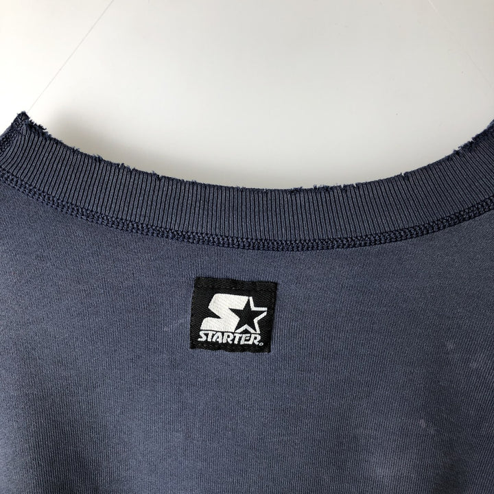 90'S Starter College Character Sweatshirt, Men's Size L unclear navy blue type Vintage Second Hand