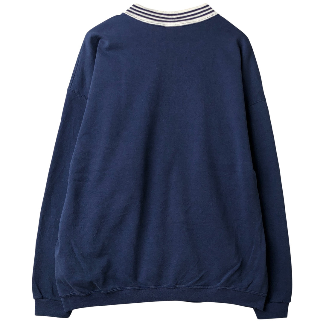 90'S Jostens Notre Dame Fighting Irish College Character Sweatshirt, Made in USA polyester navy blue type Vintage Second Hand