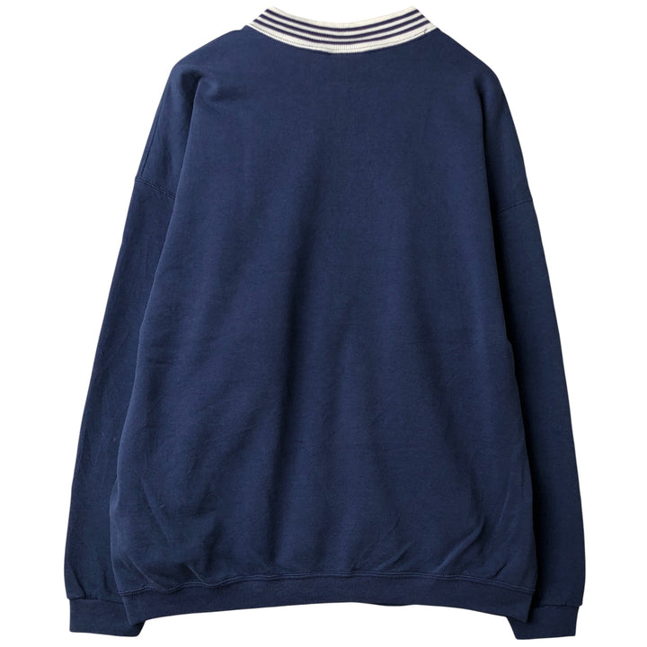 90'S Jostens Notre Dame Fighting Irish College Character Sweatshirt, Made in USA polyester navy blue type Vintage Second Hand