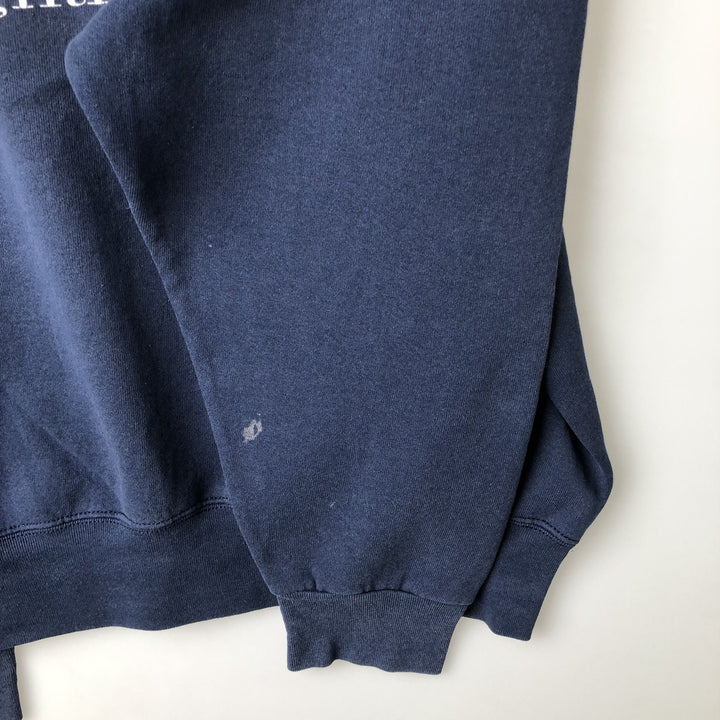90'S SALEM Notre Dame Fighting Irish Character Sweatshirt, Men's Size XL cotton navy blue type Vintage Second Hand