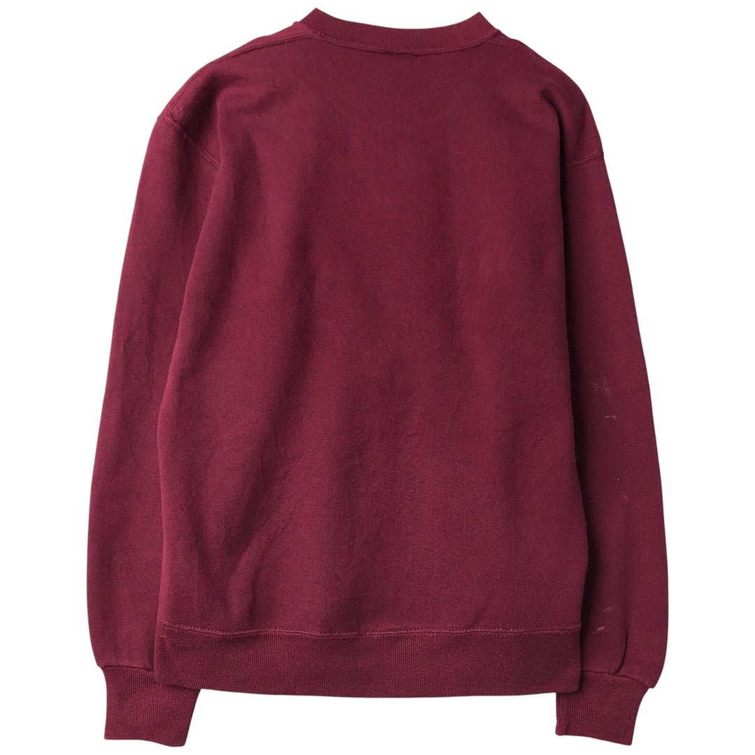 Vintage 80s-90'S Jerzees College Character Sweatshirt, Made in USA, Men's Size L cotton Red type red-purple Vintage Second Hand