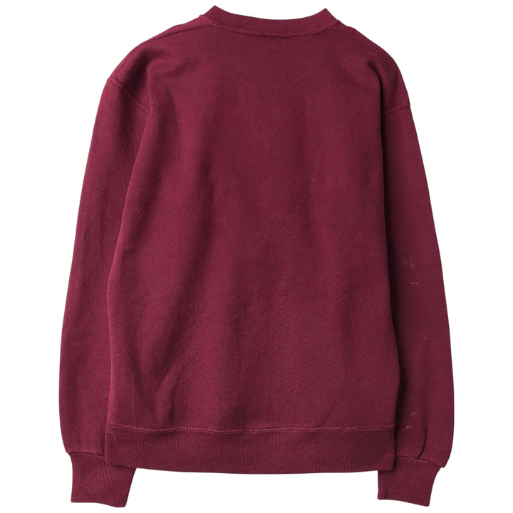 Vintage 80s-90'S Jerzees College Character Sweatshirt, Made in USA, Men's Size L cotton Red type red-purple Vintage Second Hand