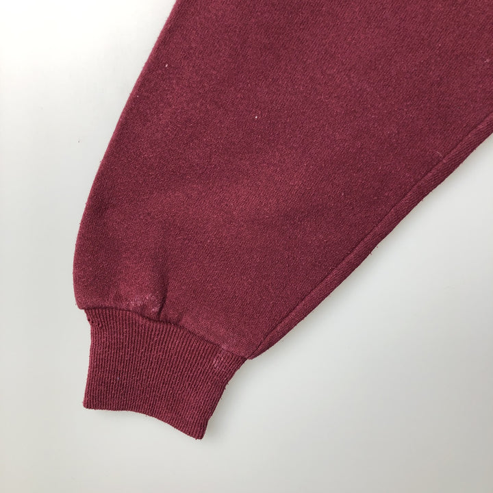 Vintage 80s-90'S Jerzees College Character Sweatshirt, Made in USA, Men's Size L cotton Red type red-purple Vintage Second Hand