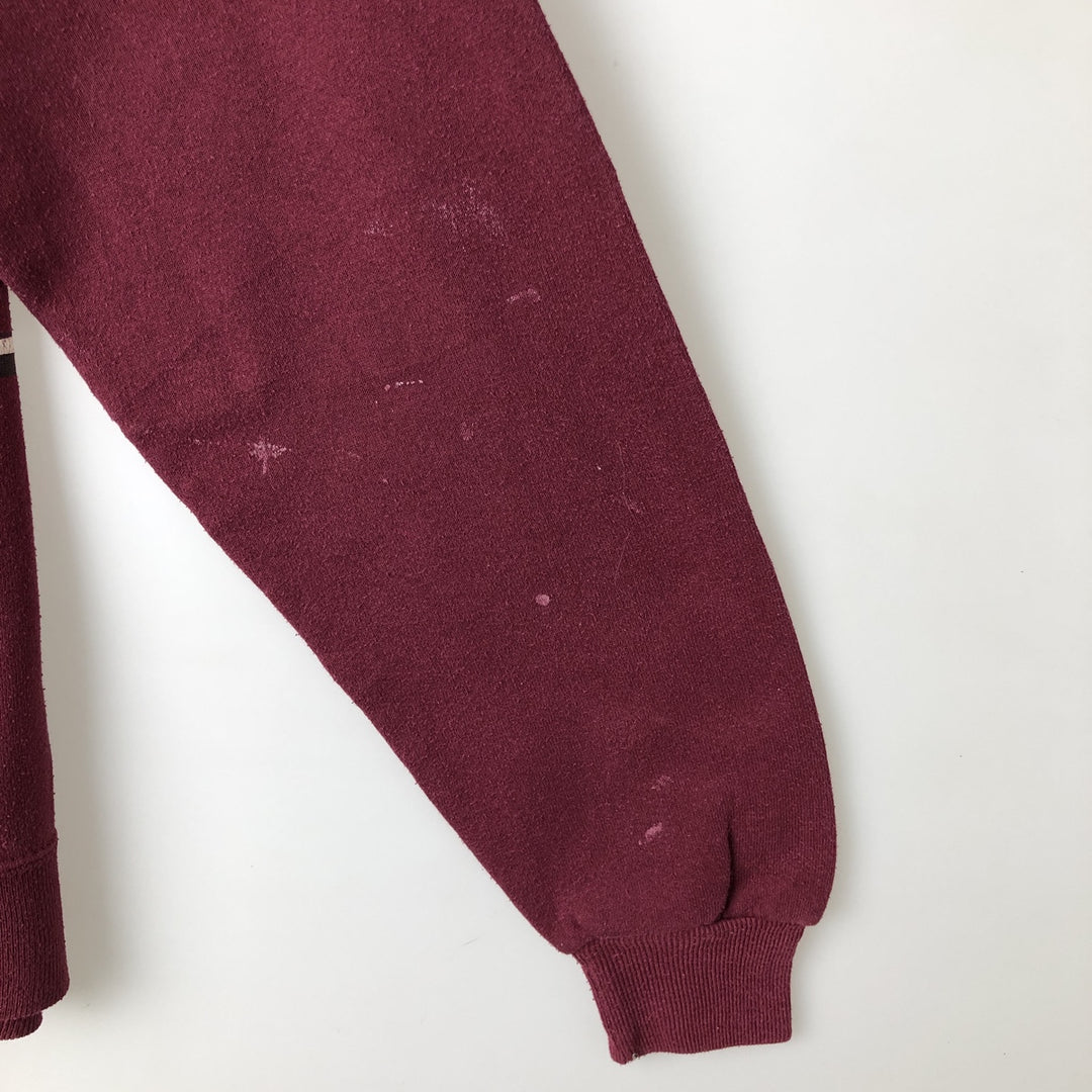 Vintage 80s-90'S Jerzees College Character Sweatshirt, Made in USA, Men's Size L cotton Red type red-purple Vintage Second Hand