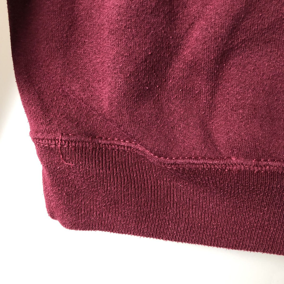 Vintage 80s-90'S Jerzees College Character Sweatshirt, Made in USA, Men's Size L cotton Red type red-purple Vintage Second Hand