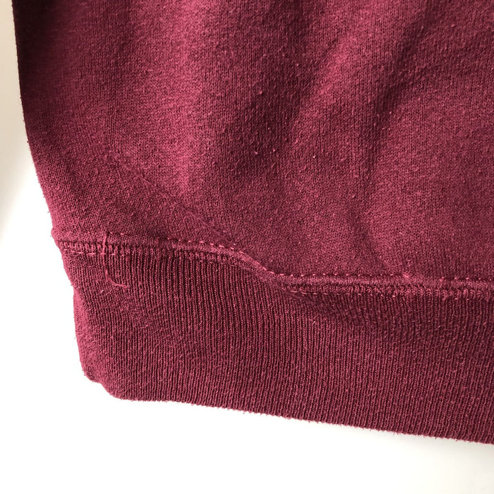 Vintage 80s-90'S Jerzees College Character Sweatshirt, Made in USA, Men's Size L cotton Red type red-purple Vintage Second Hand