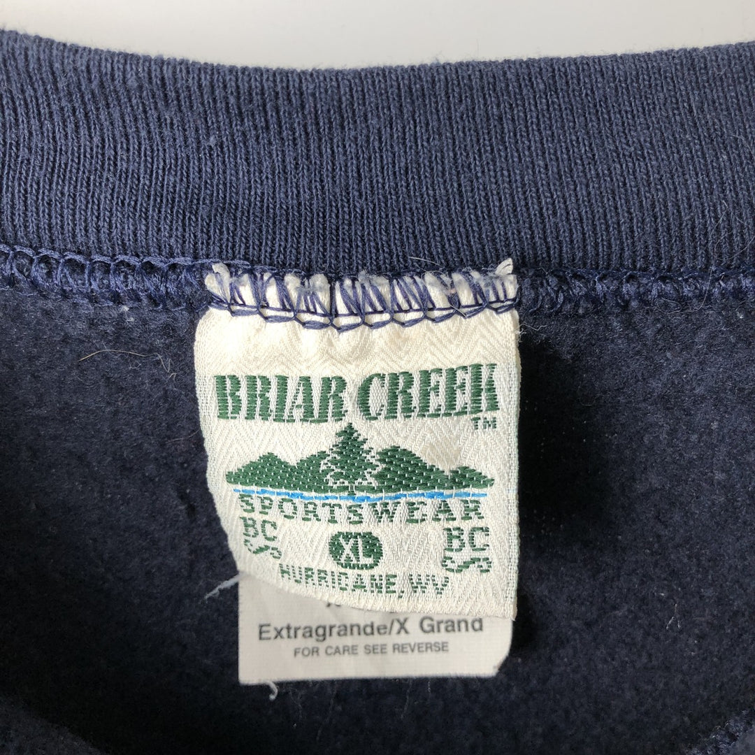 90'S Briar Creek Notre Dame Fighting Irish College Character Sweatshirt cotton navy blue type Vintage Second Hand