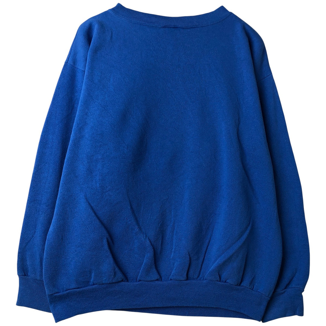 Vintage 90'S Tultex College Character Sweatshirt, Made in USA, Men's Size XL cotton blue type Vintage Second Hand