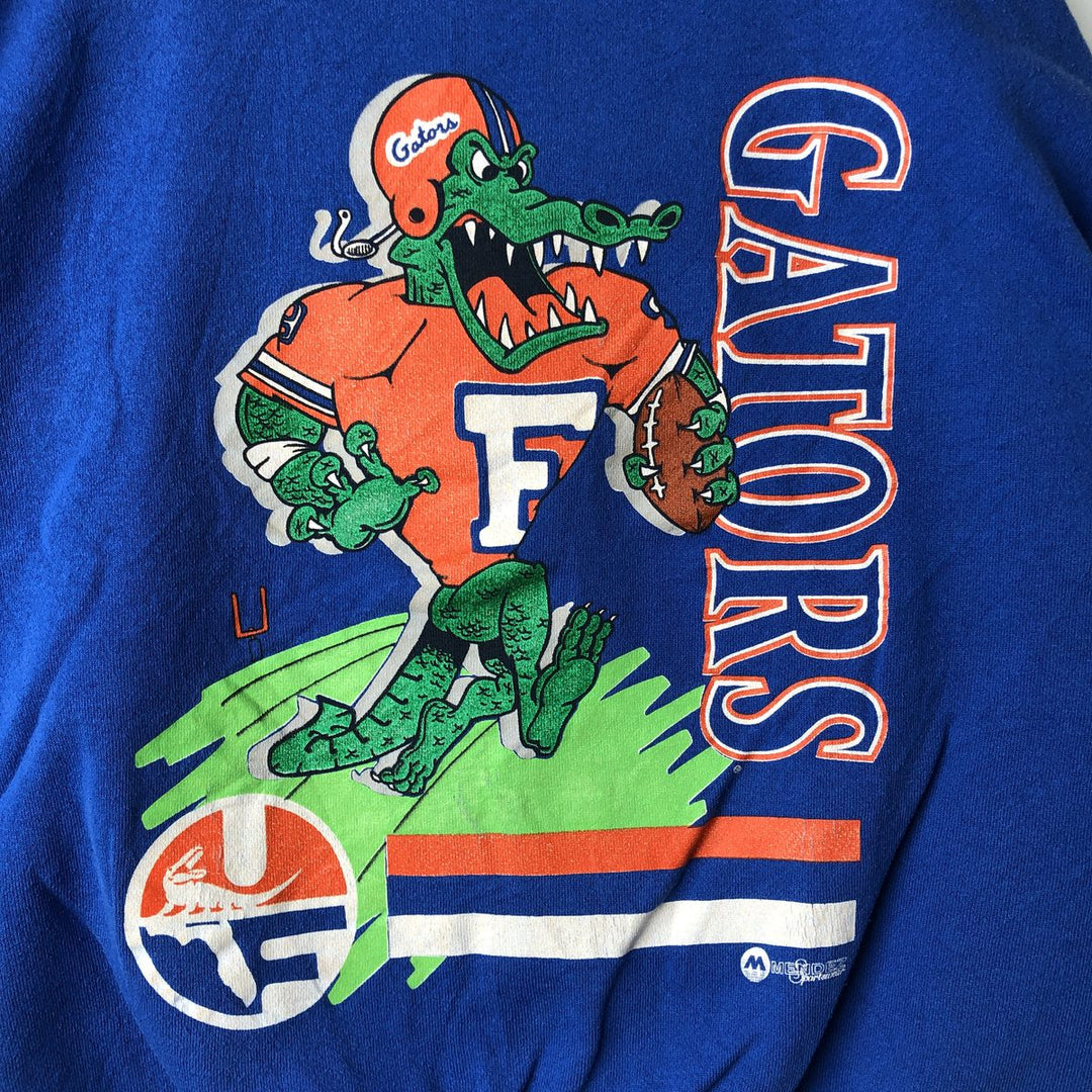 Vintage 90'S Tultex College Character Sweatshirt, Made in USA, Men's Size XL cotton blue type Vintage Second Hand