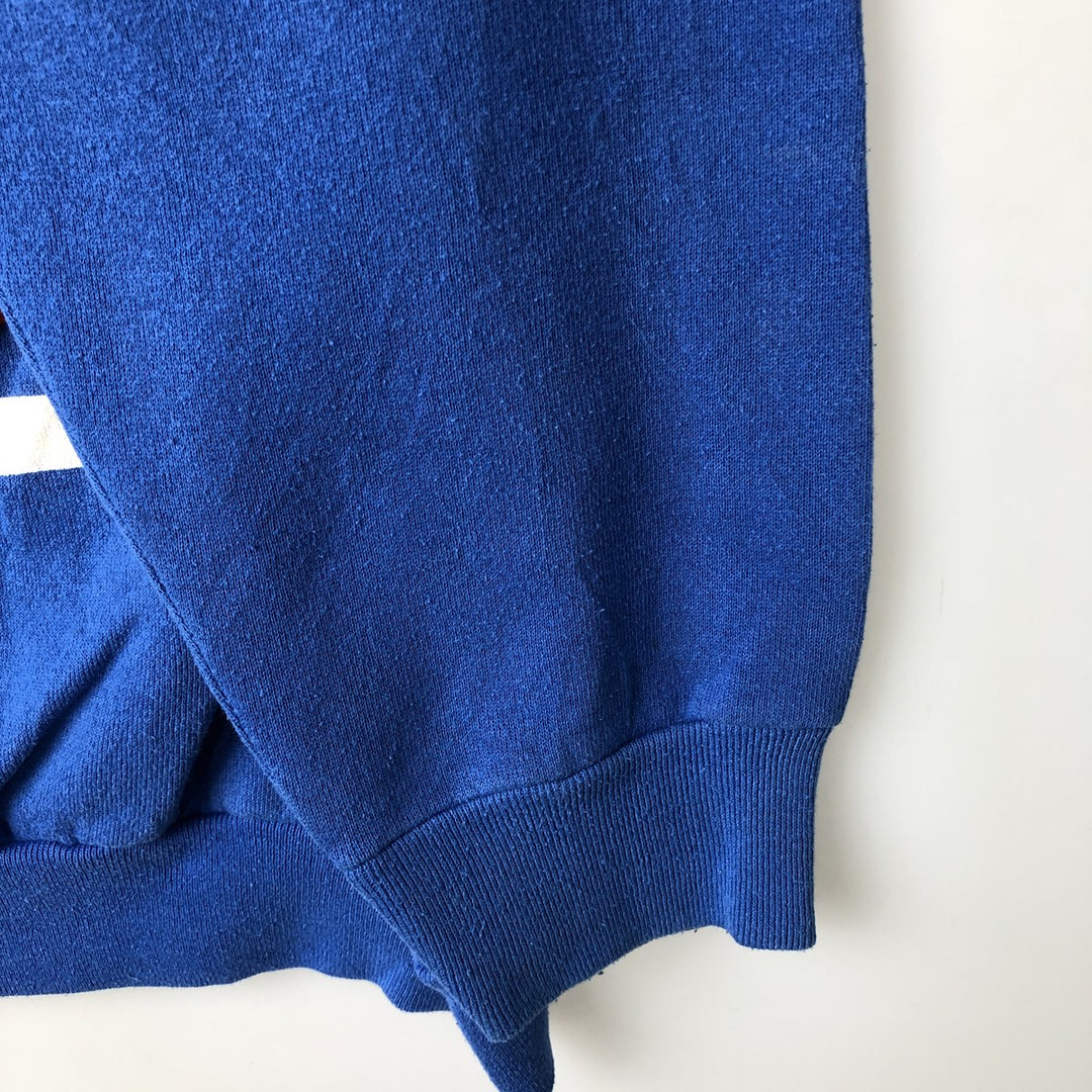 Vintage 90'S Tultex College Character Sweatshirt, Made in USA, Men's Size XL cotton blue type Vintage Second Hand