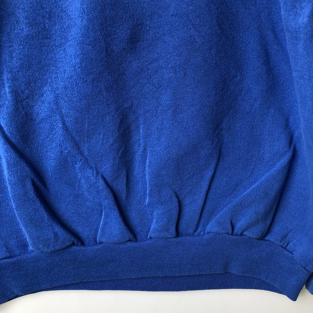 Vintage 90'S Tultex College Character Sweatshirt, Made in USA, Men's Size XL cotton blue type Vintage Second Hand
