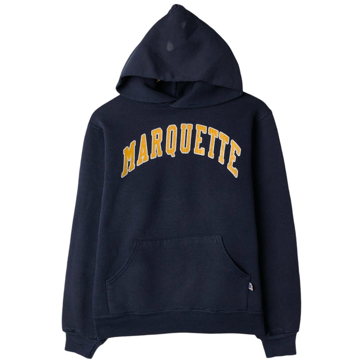 Vintage 90'S Russell ATHLETIC College Pullover Hoodie, Made in USA, Size Small, Men's cotton navy blue type Vintage Second Hand