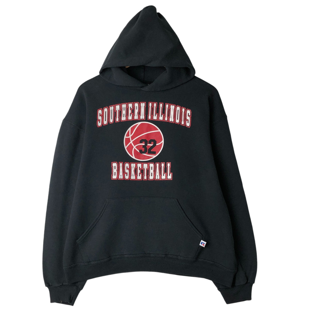 Russell ATHLETIC College Sweatshirt Pullover Hoodie, Men's Size L cotton black type Vintage Second Hand