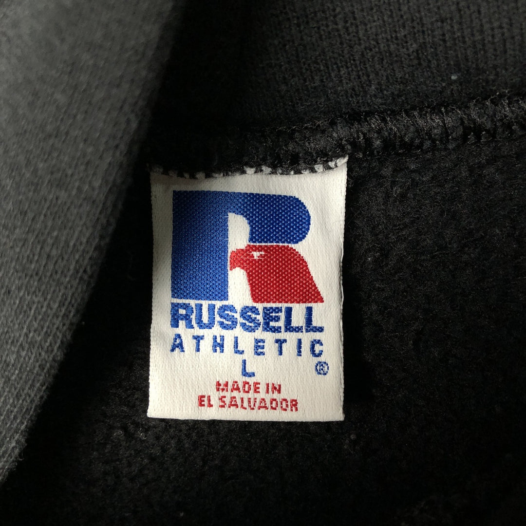 Russell ATHLETIC College Sweatshirt Pullover Hoodie, Men's Size L cotton black type Vintage Second Hand