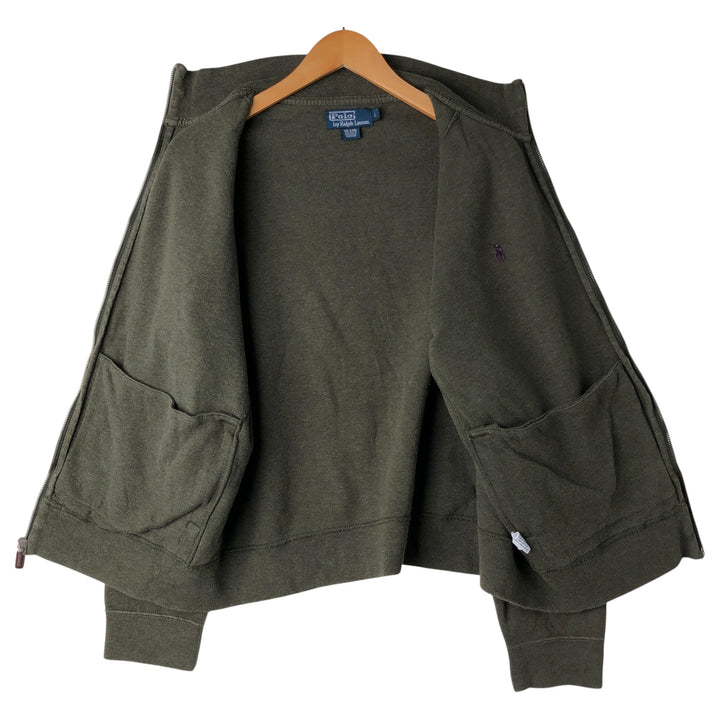 Ralph Lauren POLO by Ralph Lauren full zip sweatshirt, men's size L cotton Khaki type Vintage Second Hand