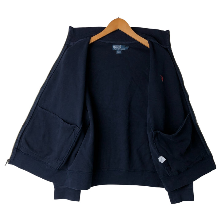 Ralph Lauren POLO by Ralph Lauren full zip sweatshirt, men's size L cotton navy blue type Vintage Second Hand