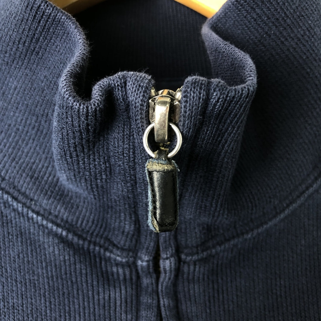Ralph Lauren POLO by Ralph Lauren full zip sweatshirt, men's size L cotton navy blue type Vintage Second Hand